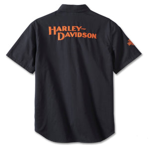 96853-23vm Harley 96853-23VM MEN&#39;S WHIPLASH SHIRT - BLACK BEAUTY