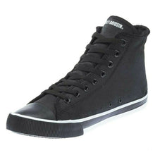 Harley wo-d93341 Harley Men's Baxter Black/White 4.5 in Leather Hi-Cut Sneakers D93341